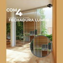 Fechadura Inteligente Wi-Fi Lumini de Sobrepor Porta de Vidro Novadigital Tuya