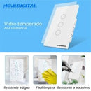 Interruptor Touch Zigbee 3 Botões Mesh Novadigital Tuya