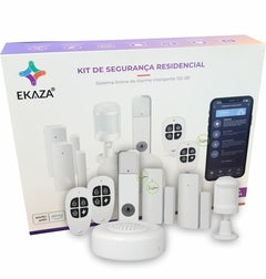 Kit Alarme Inteligente Wi-Fi Ekaza Tuya Compatível com Alexa e Google EKJM T3231